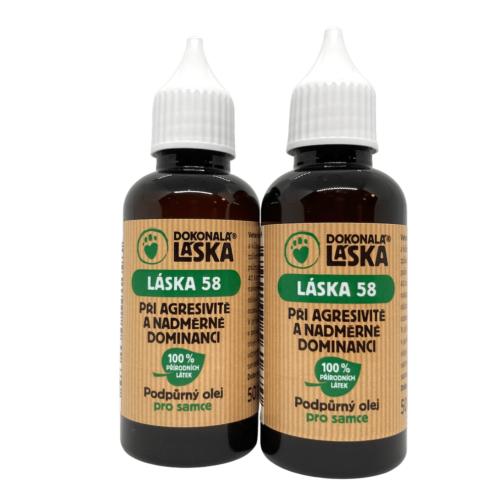 Dokonalá Láska LÁSKA 58 Při agresivitě a nadměrné dominanci pro samce - podpůrný olej 100 ml