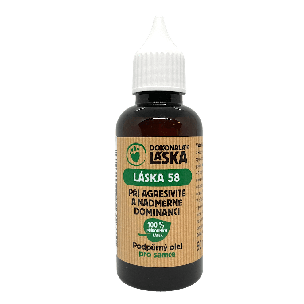 Dokonalá Láska LÁSKA 58 Při agresivitě a nadměrné dominanci pro samce - podpůrný olej 50 ml