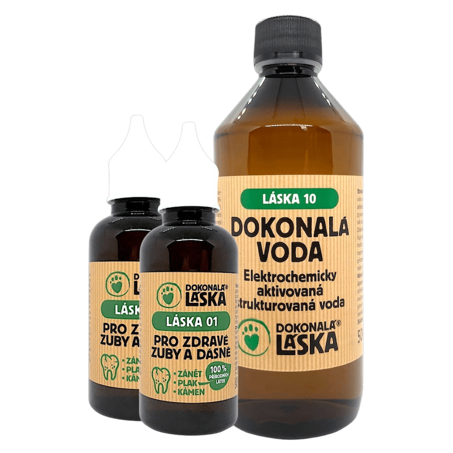 Dokonalá Láska Zvýhodněný balíček LÁSKA 01 + LÁSKA 10 - ZUBY A DÁSNĚ - Péče a ochrana proti bakteriím XL